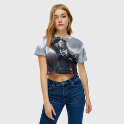 Женская футболка Crop-top 3D Геральт - фото 2