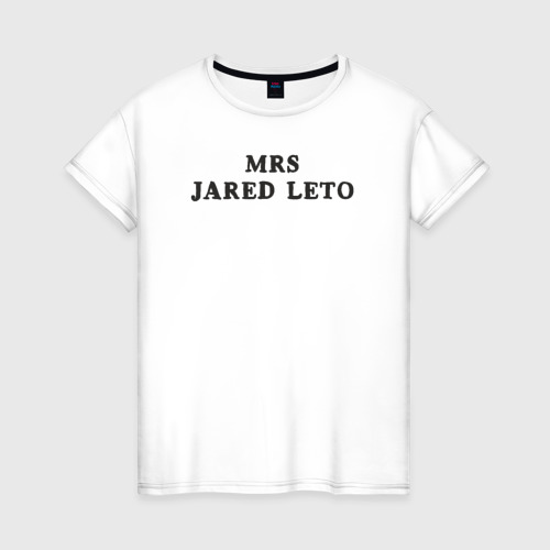 Женская футболка хлопок Миссис Джаред Лето, цвет белый