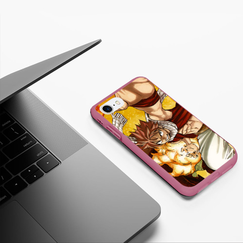 Чехол для iPhone 7/8 матовый Фэйри Тэйл, цвет малиновый - фото 5