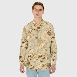 Мужская рубашка oversize 3D Лаваш текстура - фото 2