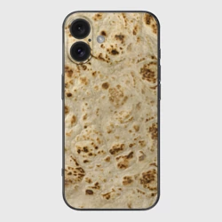 Чехол для iPhone 16 силиконовый с защитой камеры Лаваш текстура