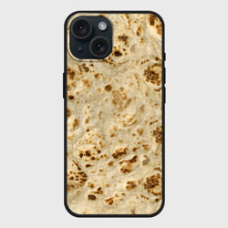 Чехол силиконовый для Apple iPhone 15 матовый Лаваш текстура