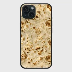 Чехол силиконовый для Apple iPhone 15 матовый Лаваш текстура