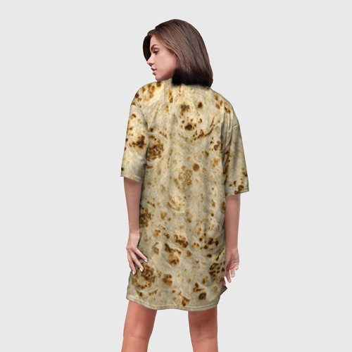 Платье-футболка 3D Лаваш текстура, цвет 3D печать - фото 4