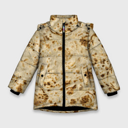 Зимняя куртка для девочек 3D Лаваш текстура