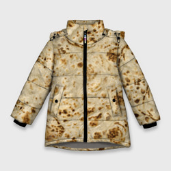 Зимняя куртка для девочек 3D Лаваш текстура