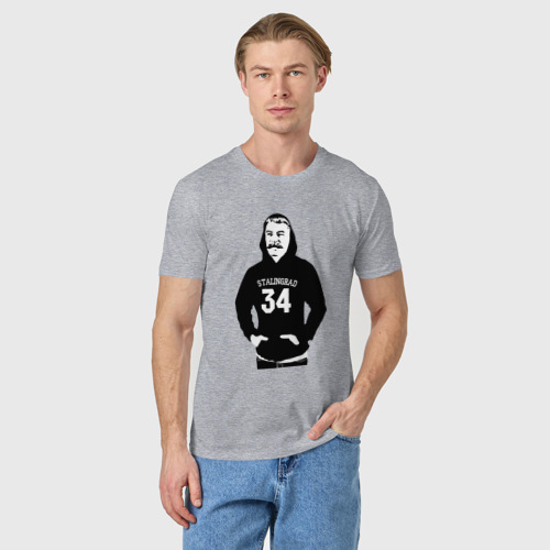 Мужская футболка хлопок Stalin casual, цвет меланж - фото 3
