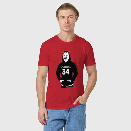 Мужская футболка хлопок Stalin casual, цвет красный - фото 3