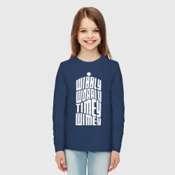 Детский лонгслив хлопок Talk Whovian To Me - фото 2