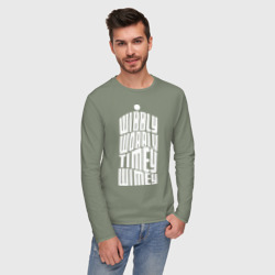 Мужской лонгслив хлопок Talk Whovian To Me - фото 2