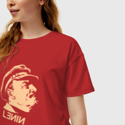 Женская футболка хлопок Oversize Lenin Vladimir - фото 2
