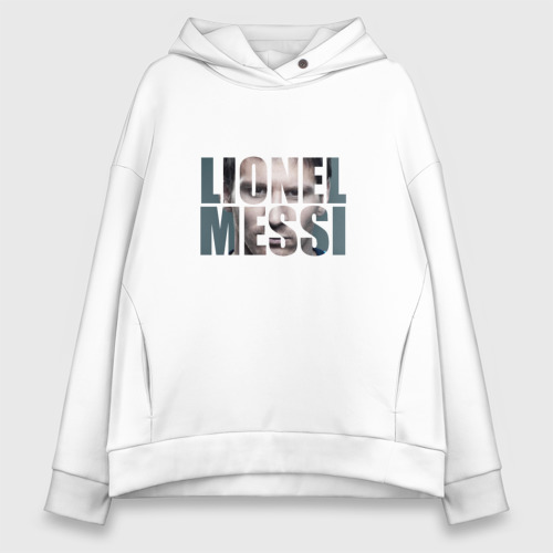 Женское худи Oversize хлопок Lionel Messi face