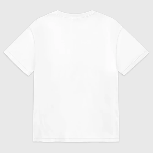 Женская футболка хлопок Oversize с принтом Гарфилд, вид сзади #1