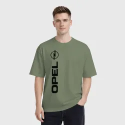 Мужская футболка хлопок Oversize Opel - фото 2