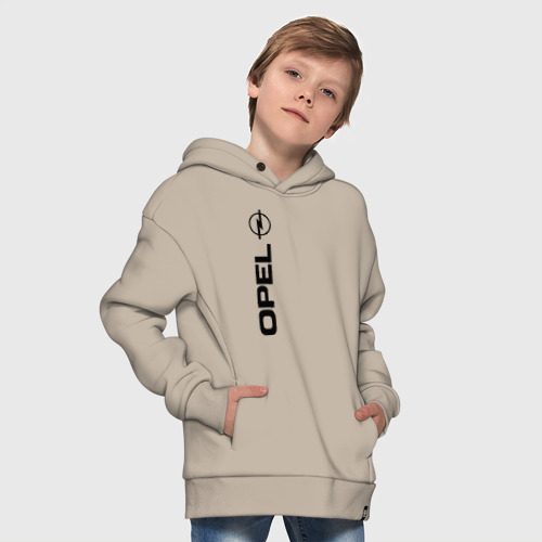Детское худи Oversize хлопок Opel, цвет миндальный - фото 9