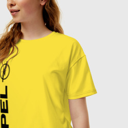 Женская футболка хлопок Oversize Opel - фото 2