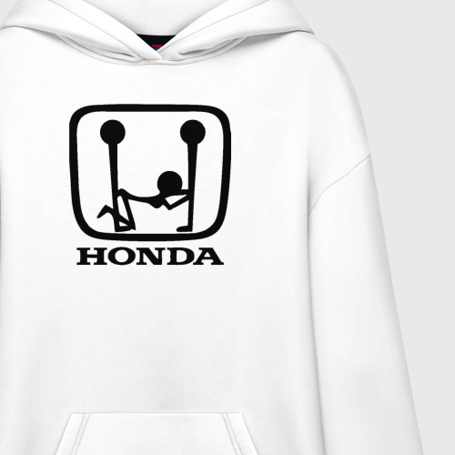 Худи SuperOversize хлопок Honda Logo Sexy, цвет белый - фото 3