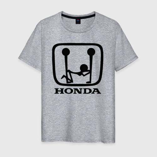 Мужская футболка хлопок Honda Logo Sexy, цвет меланж