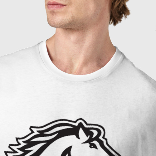 Мужская футболка хлопок Ford Mustang, цвет белый - фото 6