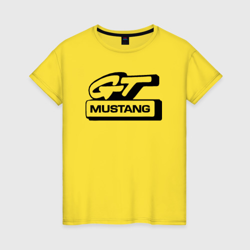 Женская футболка хлопок ford gt, цвет желтый