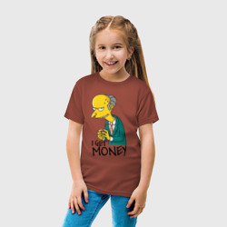 Детская футболка хлопок Mr Burns get money - фото 2