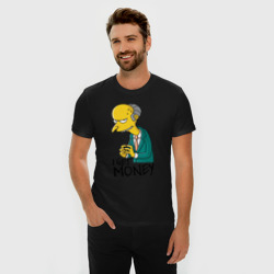 Мужская футболка хлопок Slim Mr Burns get money - фото 2