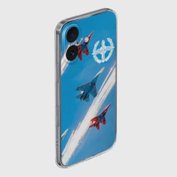 Чехол для iPhone 16 силиконовый с защитой камеры Самолеты - фото 2