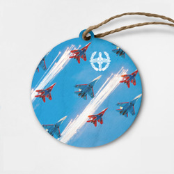 Деревянная игрушка круг Самолеты