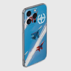 Чехол для iPhone 15 Pro Max силиконовый с защитой камеры Самолеты - фото 2