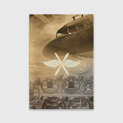 Обложка для паспорта матовая кожа Авиация