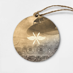 Деревянная игрушка круг Авиация