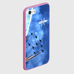 Чехол для iPhone 5/5S матовый Самолеты в небе - фото 2