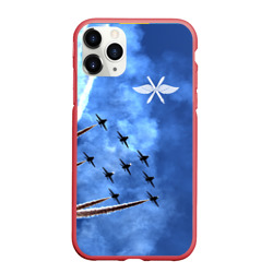 Чехол для iPhone 11 Pro матовый Самолеты в небе