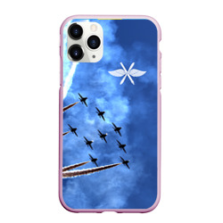 Чехол для iPhone 11 Pro Max матовый Самолеты в небе