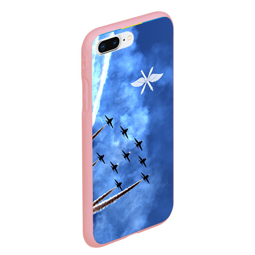 Чехол для iPhone 7Plus/8 Plus матовый Самолеты в небе, цвет баблгам - фото 3