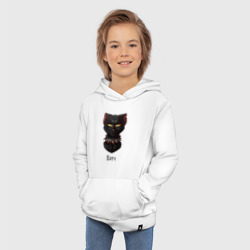Толстовка с принтом Бич: коты-воители для ребенка, вид на модели спереди №4. Цвет основы: белый