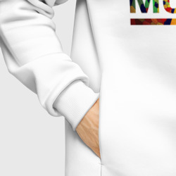 Худи с принтом Muse colour для мужчины, вид на модели спереди №6. Цвет основы: белый