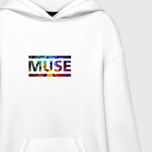 Худи SuperOversize хлопок Muse colour, цвет белый - фото 3