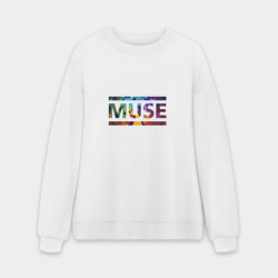 Мужской свитшот oversize без начеса хлопок Muse colour