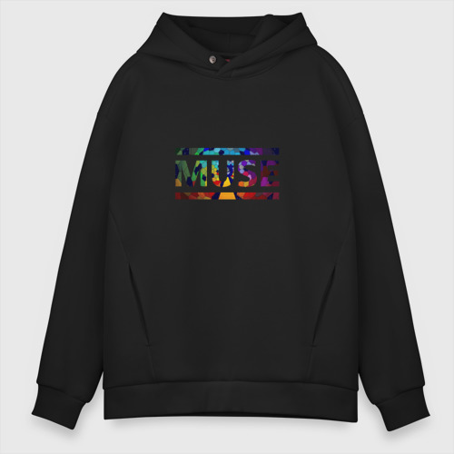 Мужское худи Oversize хлопок Muse colour, цвет черный