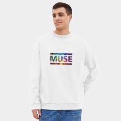 Мужской свитшот oversize без начеса хлопок Muse colour - фото 2