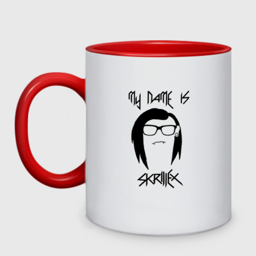 Кружка двухцветная My name is skrillex