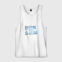 Мужская майка хлопок Born to Swim