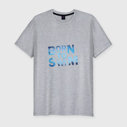 Мужская футболка хлопок Slim Born to Swim