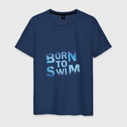 Мужская футболка хлопок Born to Swim