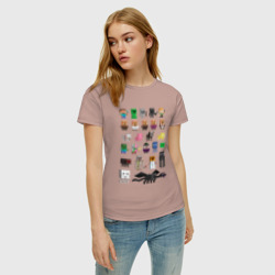 Женская футболка хлопок Мобы Minecraft - фото 2