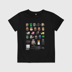 Детская футболка хлопок Мобы Minecraft