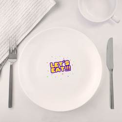 Набор: тарелка + кружка Слюнявчик FNAF - [Let`s Eat!] - фото 2