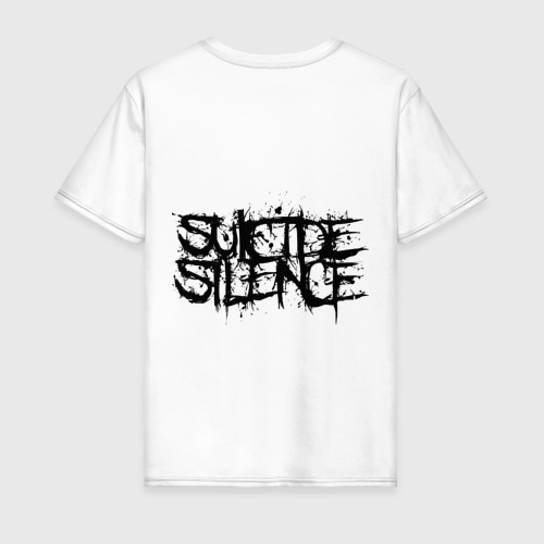 Мужская футболка хлопок Suicide Silence, цвет белый - фото 2