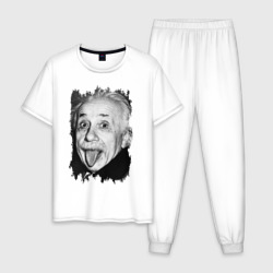 Мужская пижама хлопок Энштейн показывает язык